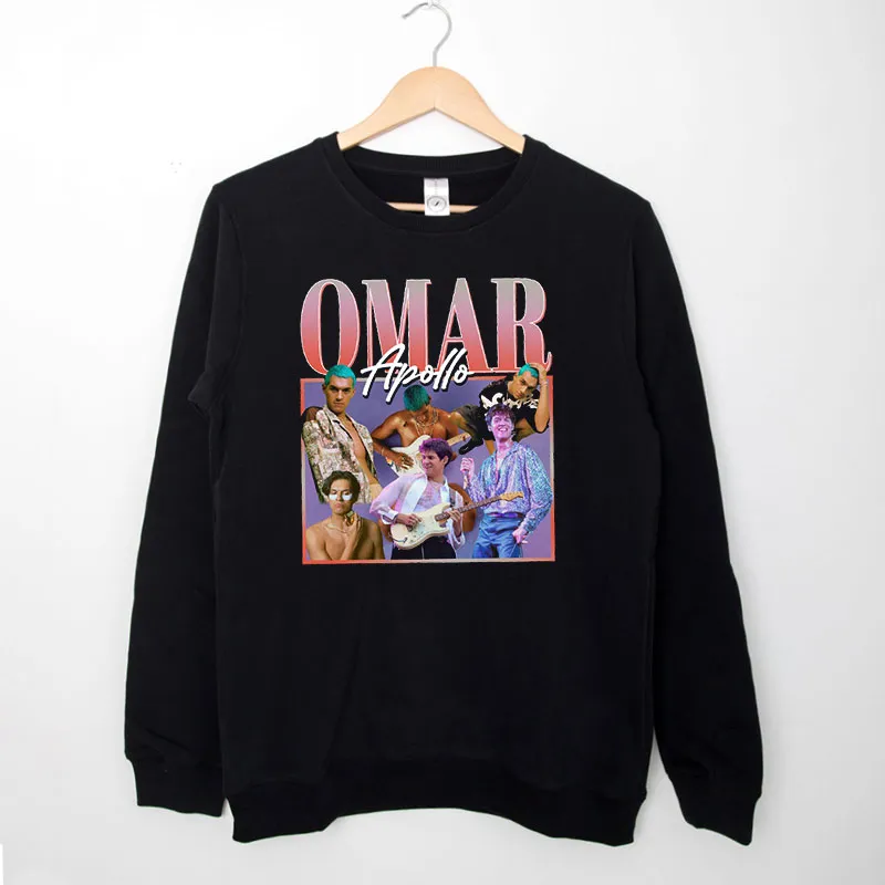 Black Sweatshirt Retro Vintage Rnb Omar Apollo Shirt