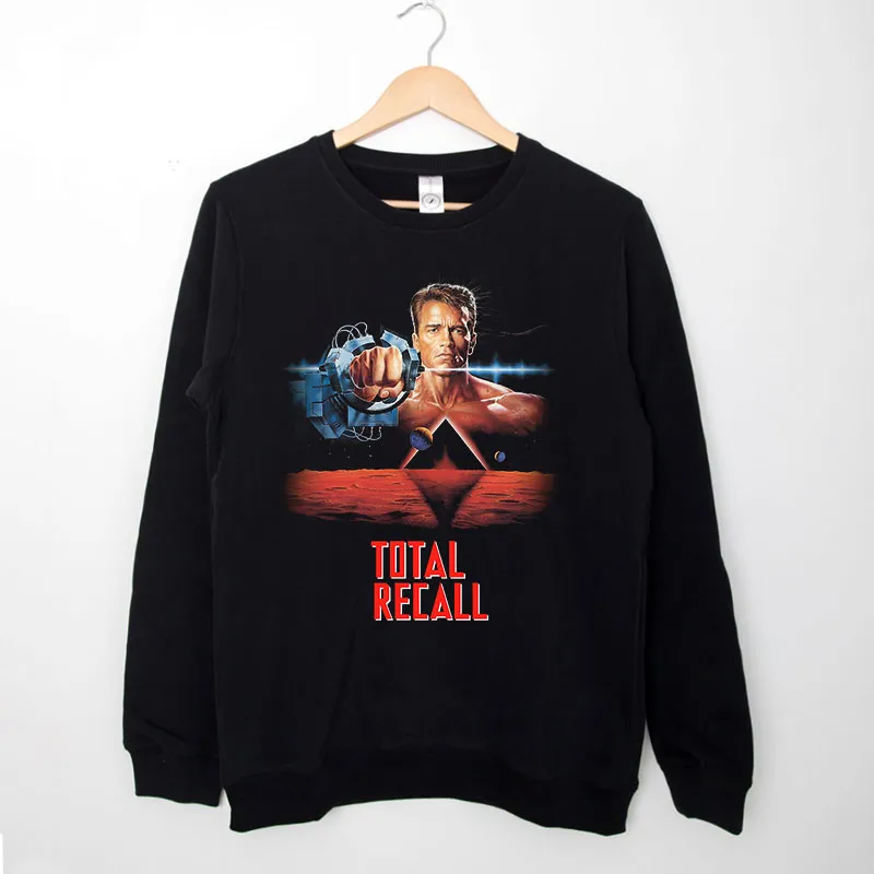 Black Sweatshirt Retro Vintage Total Recall Shirt