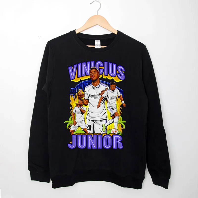 Black Sweatshirt Retro Vintage Vinicius Junior T Shirt