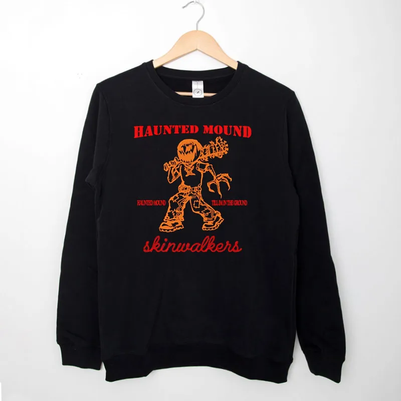 Black Sweatshirt Skinwalker Pumpkin Haunted Mound Merch Shirt