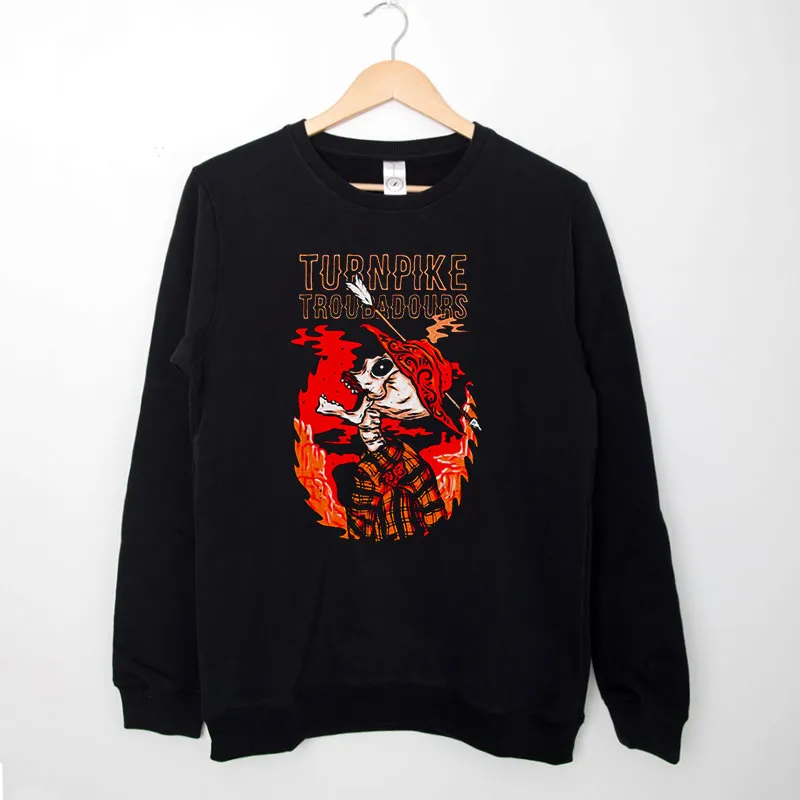 Black Sweatshirt Skull Decal Turnpike Troubadours Merch Shirt