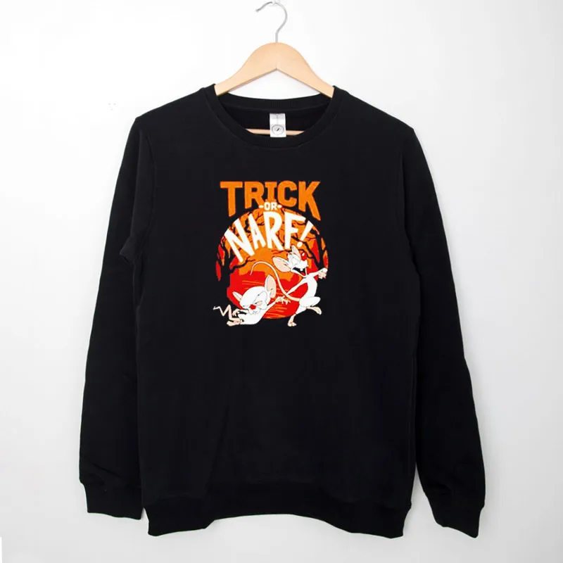 Black Sweatshirt The Brain Trick Or Narf Pinky Shirt