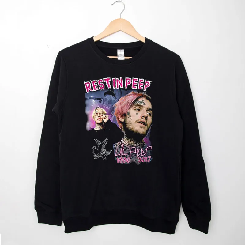 Black Sweatshirt Vintage Hiphop Rap Lil Peep Merch Shirt