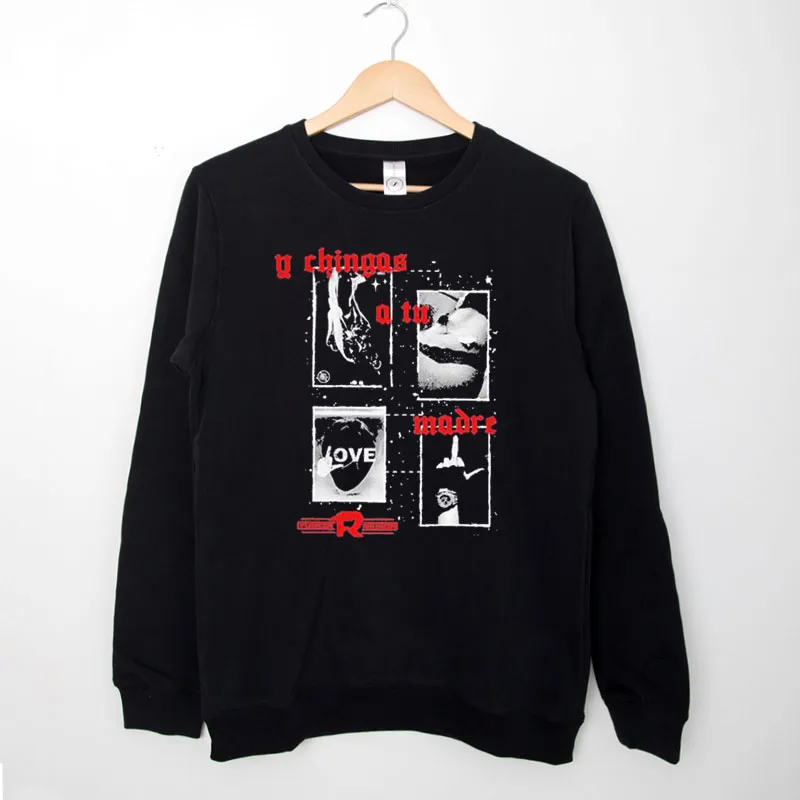 Black Sweatshirt Vintage Inspired Fuerza Regida Merch Shirt