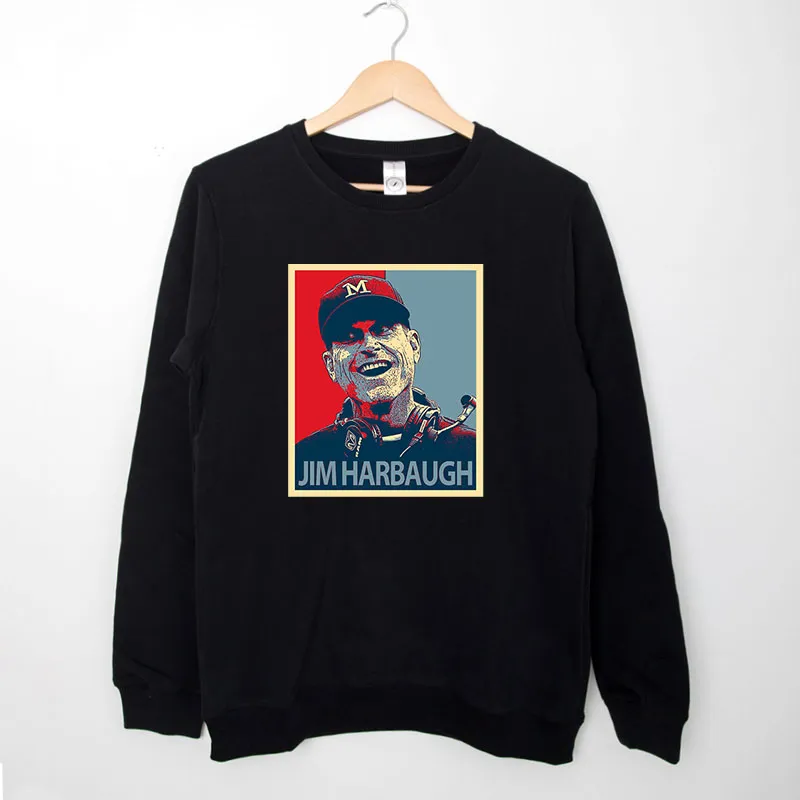 Black Sweatshirt Vintage Inspired Jim Harbaugh Shirt