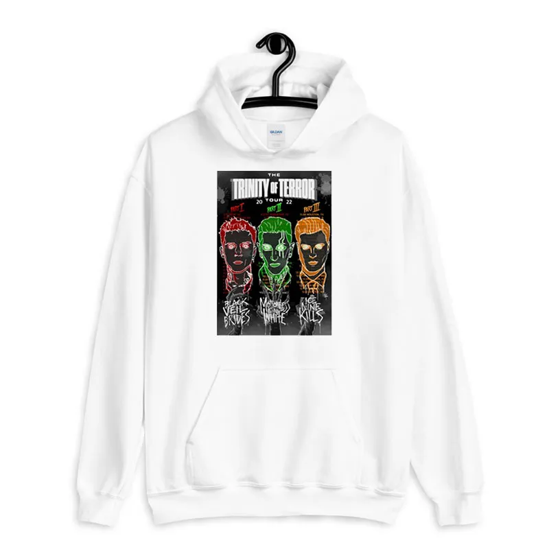 White Hoodie The Clouds At Moda Center Trinity Of Terror Merch Shirt