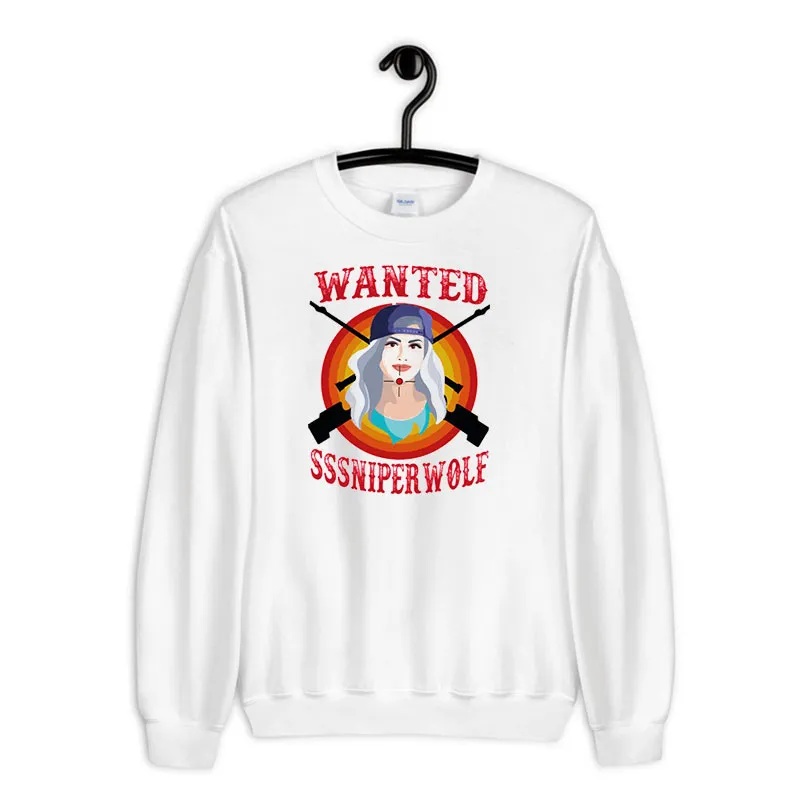 White Sweatshirt Wanted For Too Cute Sssniperwolf Merch Shirt