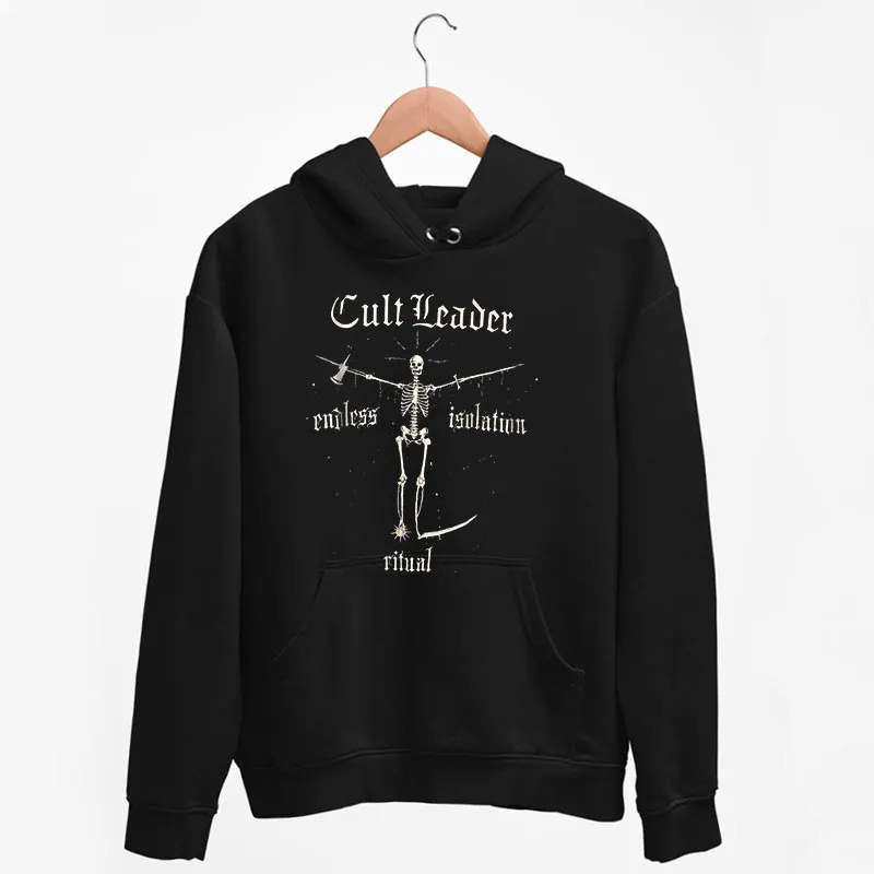 Black Hoodie Vintage Inspired Skeleton Cult Leader Shirt