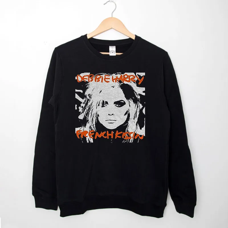 Black Sweatshirt French Kissin Blondie Debbie Harry T Shirt