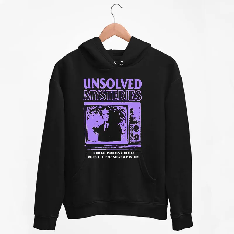 Black Hoodie Funny Television Show Unsolved Mysteries T Shirt
