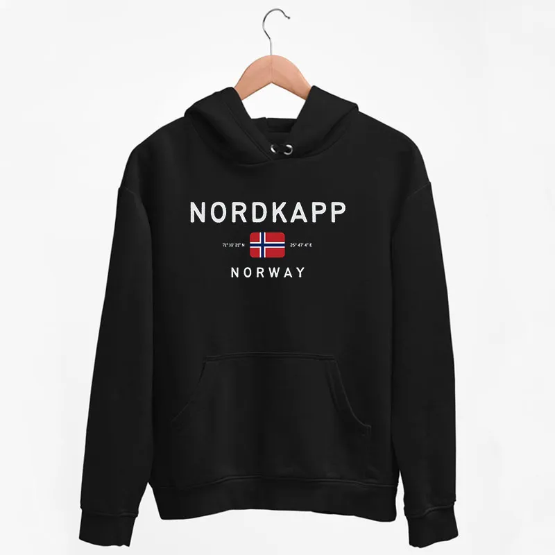 Black Hoodie Nordkapp Norway North Cape Shirt