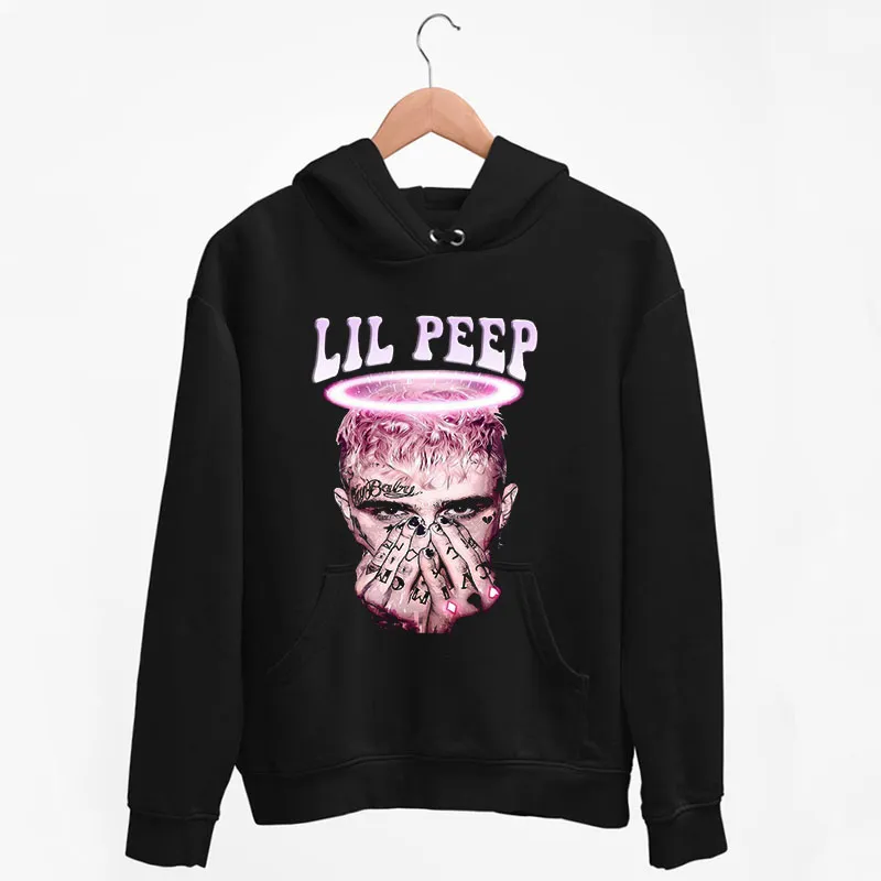 Black Hoodie Retro Rap Hip Hop Love Lil Peep Shirt