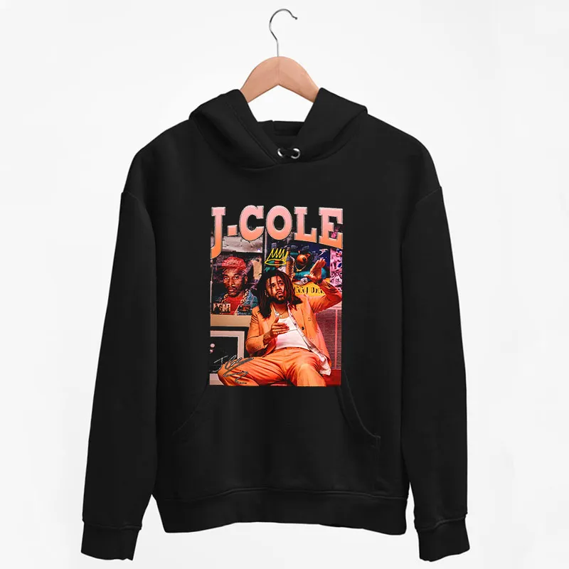 Black Hoodie Retro Rapper Cole World J Cole Sweatshirt