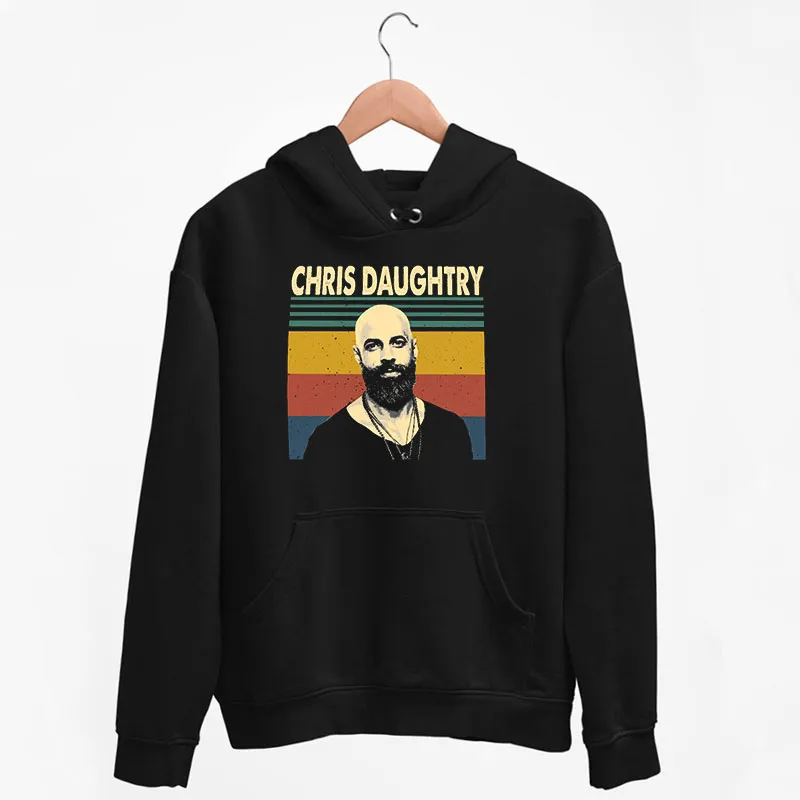 Black Hoodie Retro Vintage Chris Daughtry T Shirts