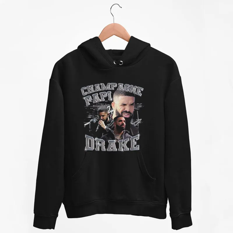 Black Hoodie Retro Vintage Drake Champaign Papi Shirt