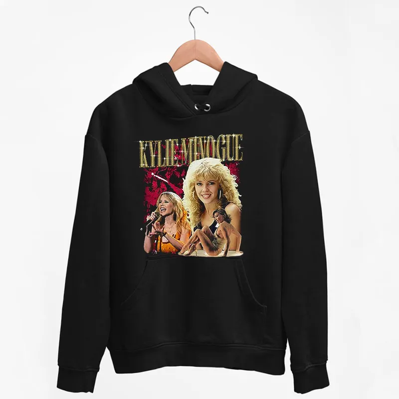 Black Hoodie Retro Vintage Kylie Minogue Shirt