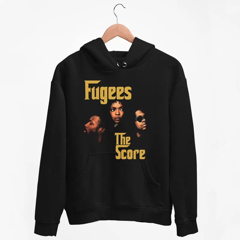 Black Hoodie Retro Vintage The Score Fugees T Shirt