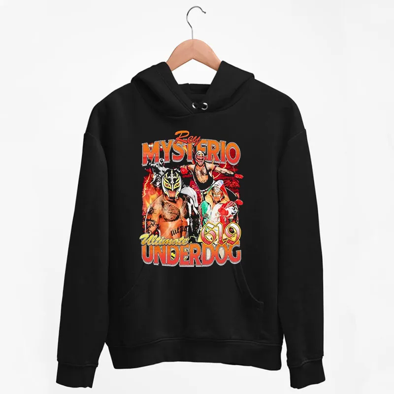 Black Hoodie Ultmate Underdog Vintage Rey Mysterio Shirt