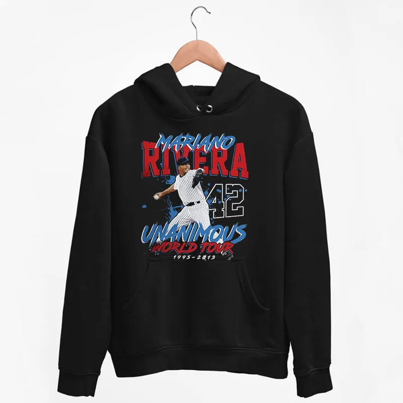 Black Hoodie Unanimous World Tour Mariano Rivera T Shirt