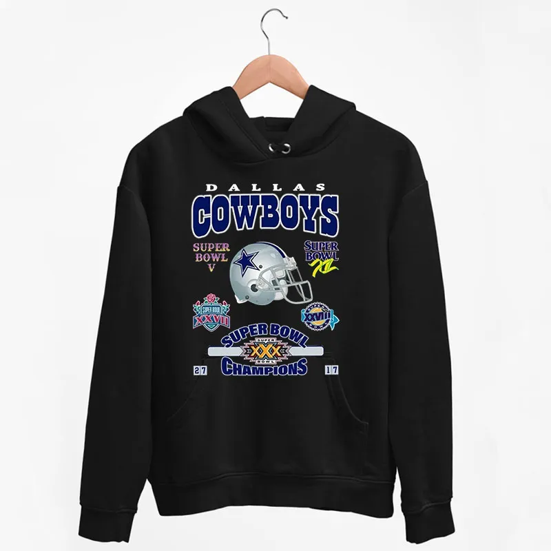 Black Hoodie Vintage Dallas Cowboys Super Bowl Shirt