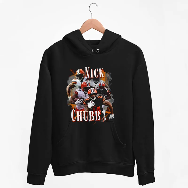 Black Hoodie Vintage Nfl Nick Chubb Cleveland Browns Shirt