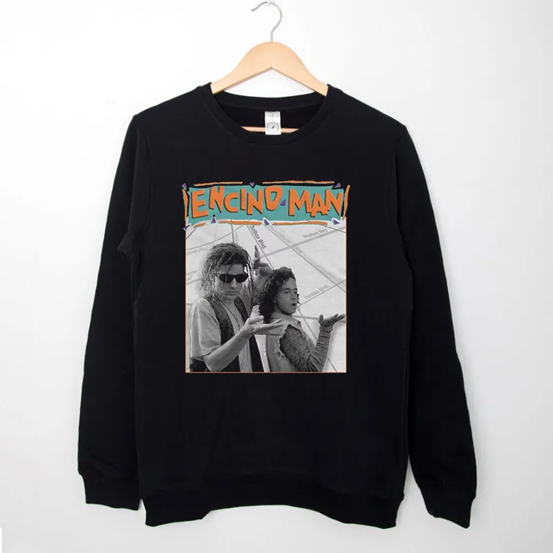 Black Sweatshirt 90s Retro Movie Encino Man Shirt