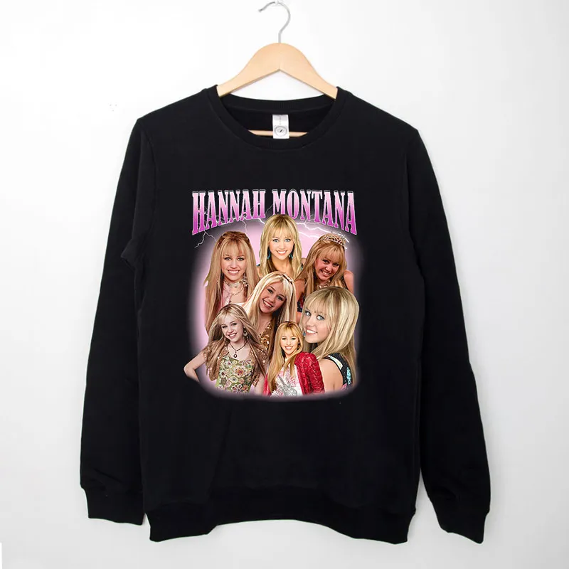 Black Sweatshirt 90s Vintage Hannah Montana Merch T Shirt