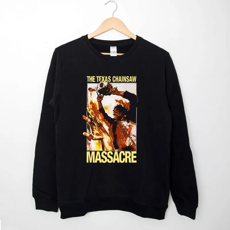 Black Sweatshirt 90s Vintage Texas Chainsaw Massacre Hoodie