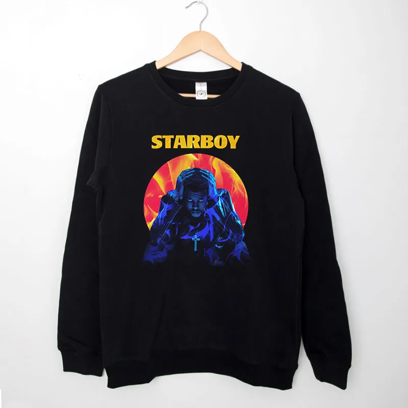 Black Sweatshirt 90s Vintage The Weeknd Starboy Hoodie