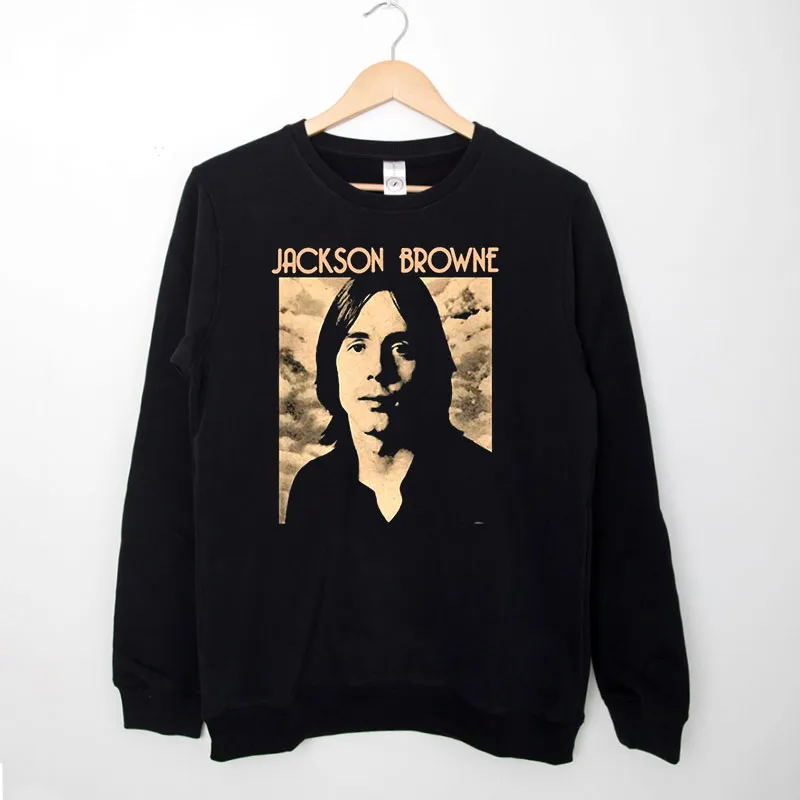 Black Sweatshirt Retro Jackson Browne T Shirt Vintage