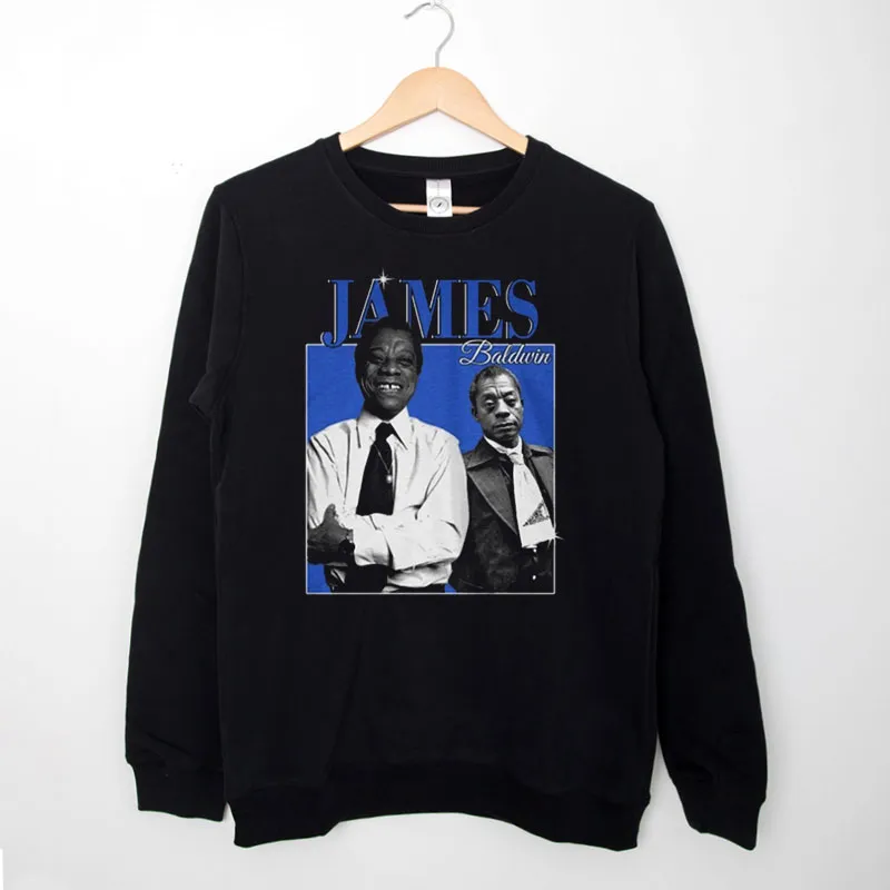 Black Sweatshirt Retro Vintage James Baldwin T Shirt