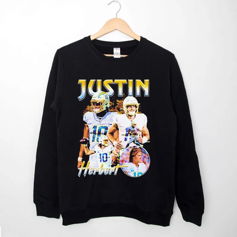 Black Sweatshirt Retro Vintage Justin Herbert Shirt