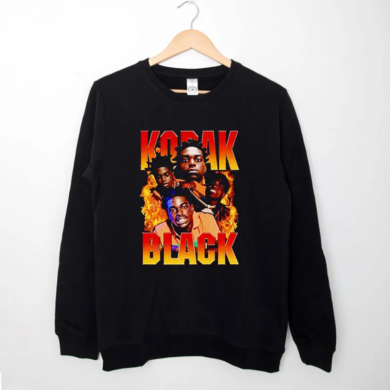 Black Sweatshirt Retro Vintage Kodak Black Hoodies