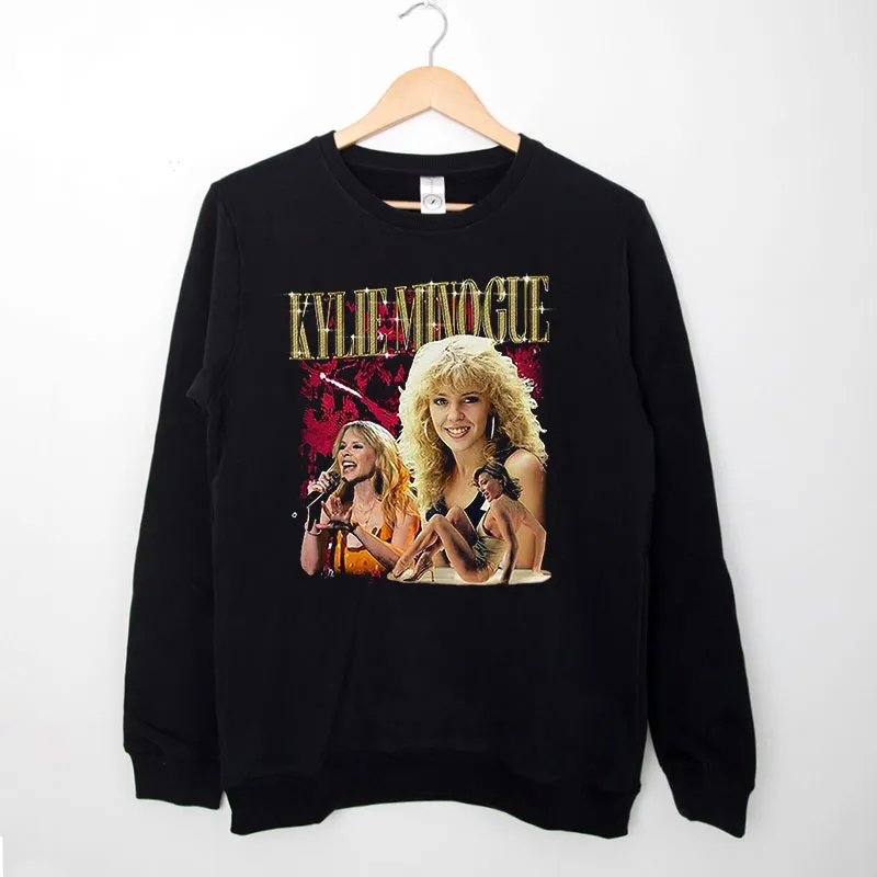 Black Sweatshirt Retro Vintage Kylie Minogue Shirt