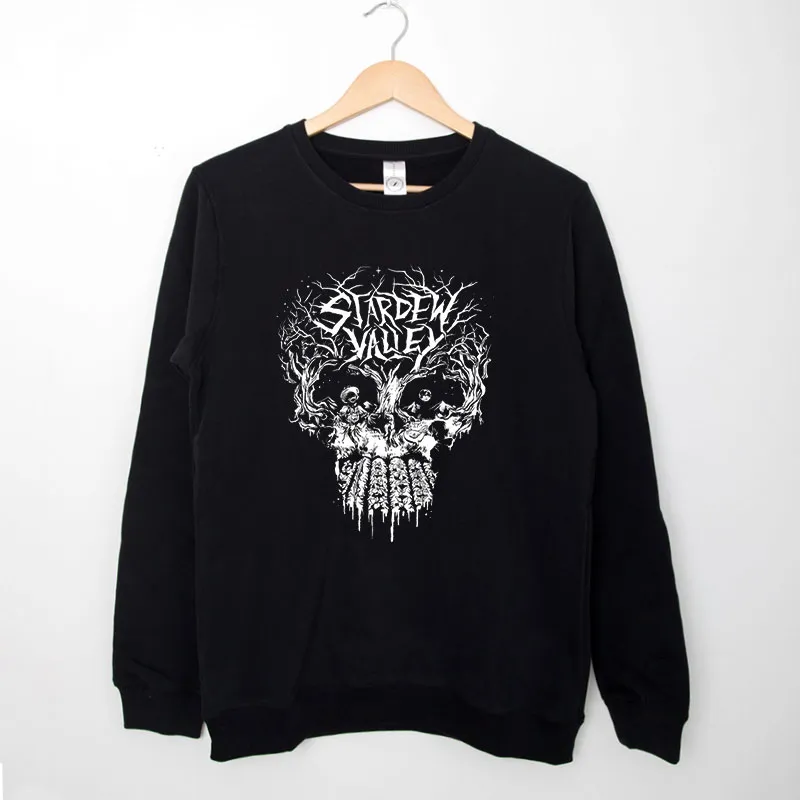 Black Sweatshirt Retro Vintage Skull Stardw Valley Shirt