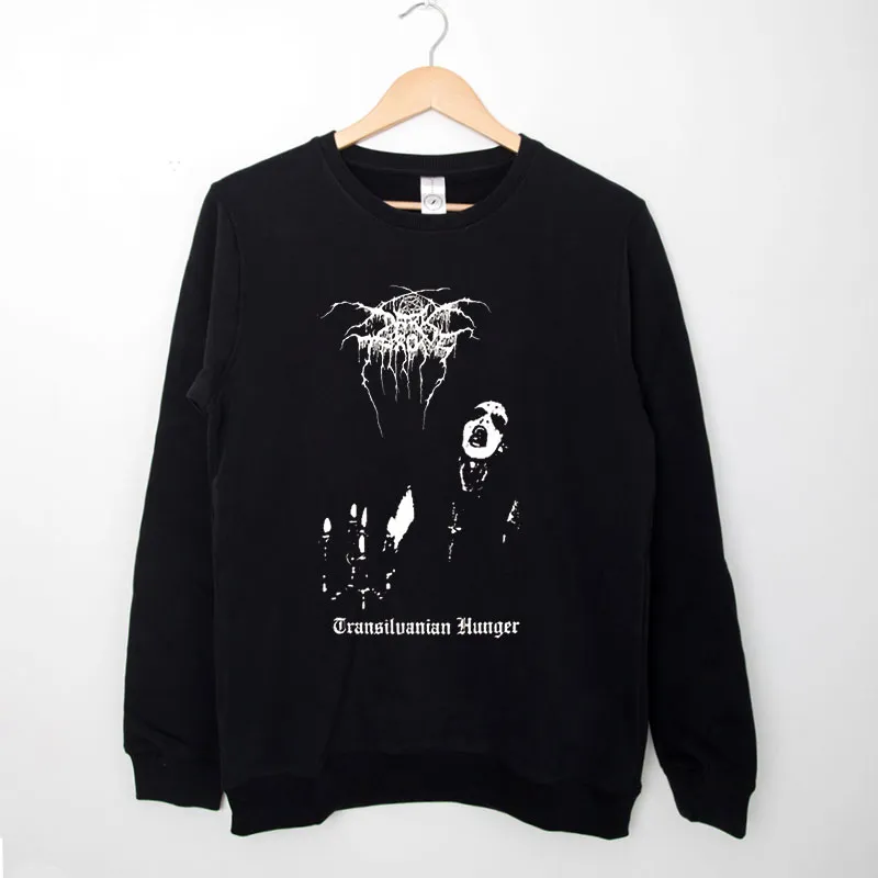 Black Sweatshirt Retro Vintage Transilvanian Hunger Darkthrone Hoodie