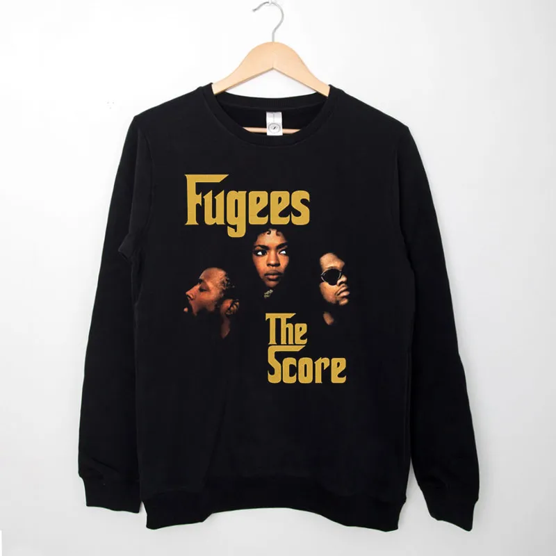 Black Sweatshirt Retro Vintage The Score Fugees T Shirt