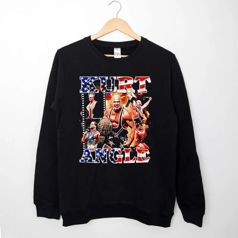Black Sweatshirt Retro The Game Kurt Angle T Shirt