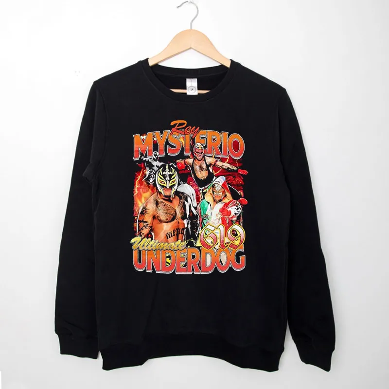 Black Sweatshirt Ultmate Underdog Vintage Rey Mysterio Shirt