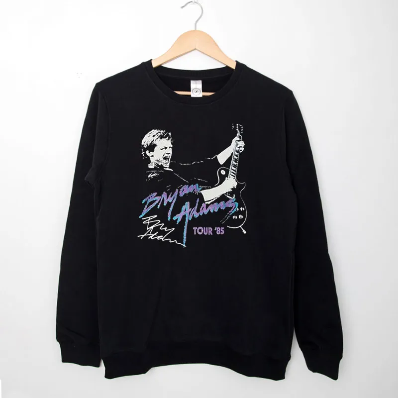 Black Sweatshirt Vintage 85 Tour Bryan Adams T Shirt