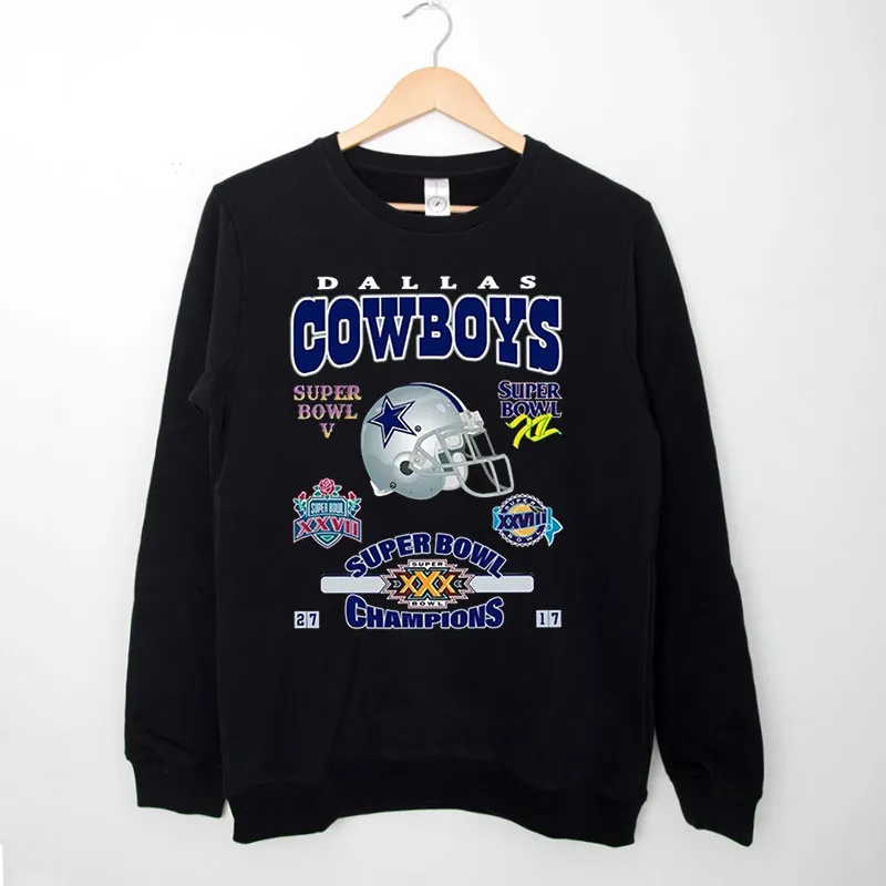Black Sweatshirt Vintage Dallas Cowboys Super Bowl Shirt