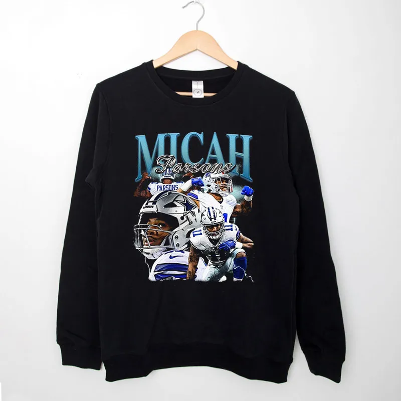 Black Sweatshirt Vintage Football Micah Parsons Shirt