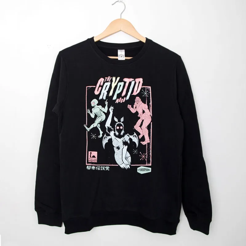 Black Sweatshirt Vintage Inspired Mash The Cryptid Tshirt