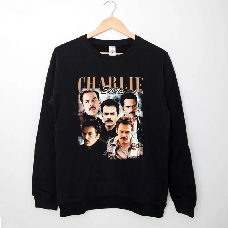 Black Sweatshirt Vintage Inspired Twilight Charlie Swan T Shirt