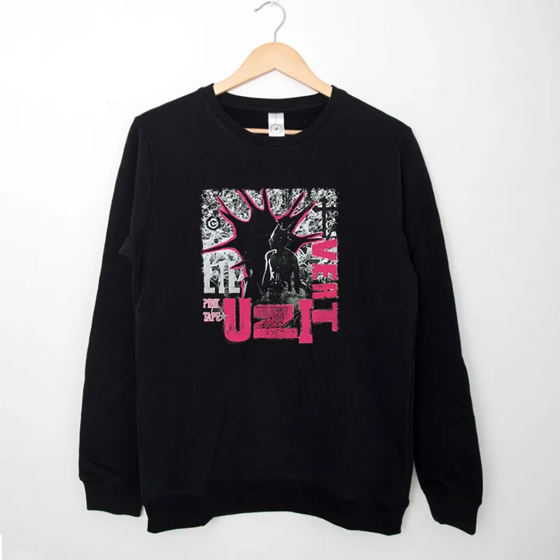 Black Sweatshirt Vintage Pink Tape Uzi Hoodie