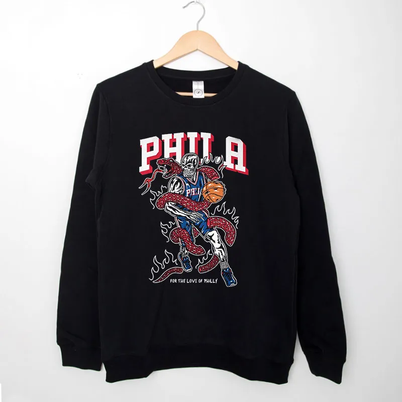 Black Sweatshirt Warren Lotas For The Love Of Philly Philadelphia T Shirt