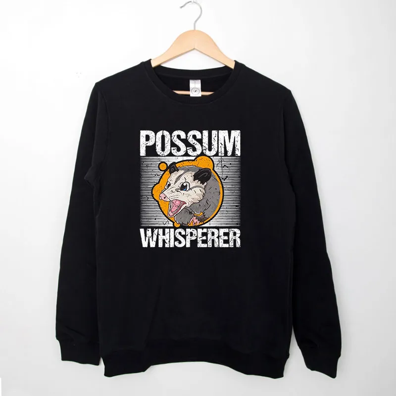 Black Sweatshirt Whisperer Opossum Animal Lover Possum Hoodie