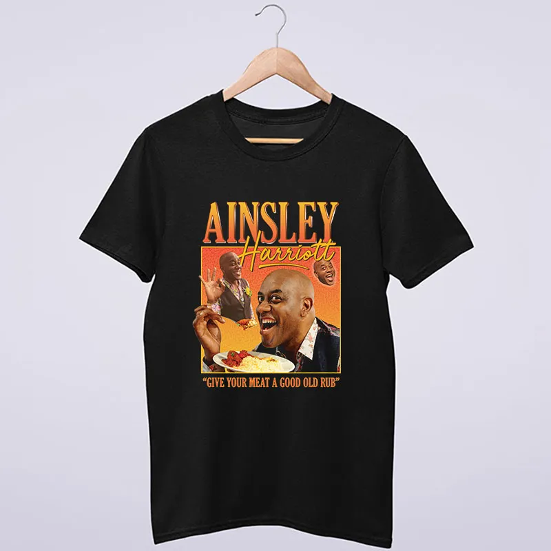 Black T Shirt Give Your Meet A Good Old Rub Ainsley Harriott Shirt