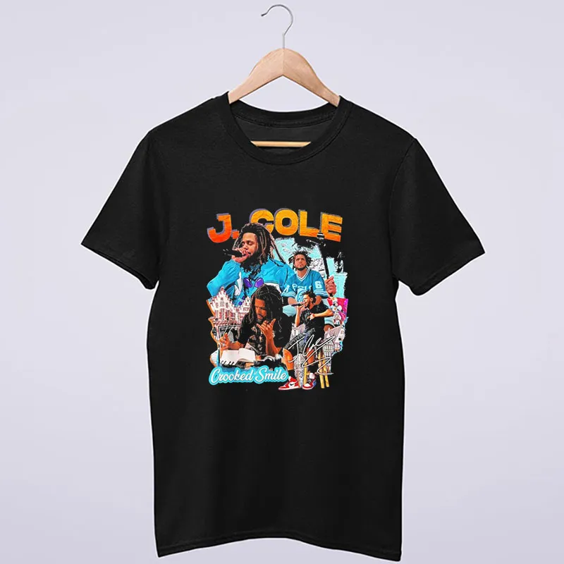 Black T Shirt Retro Crooked Smile J Cole Sweatshirt