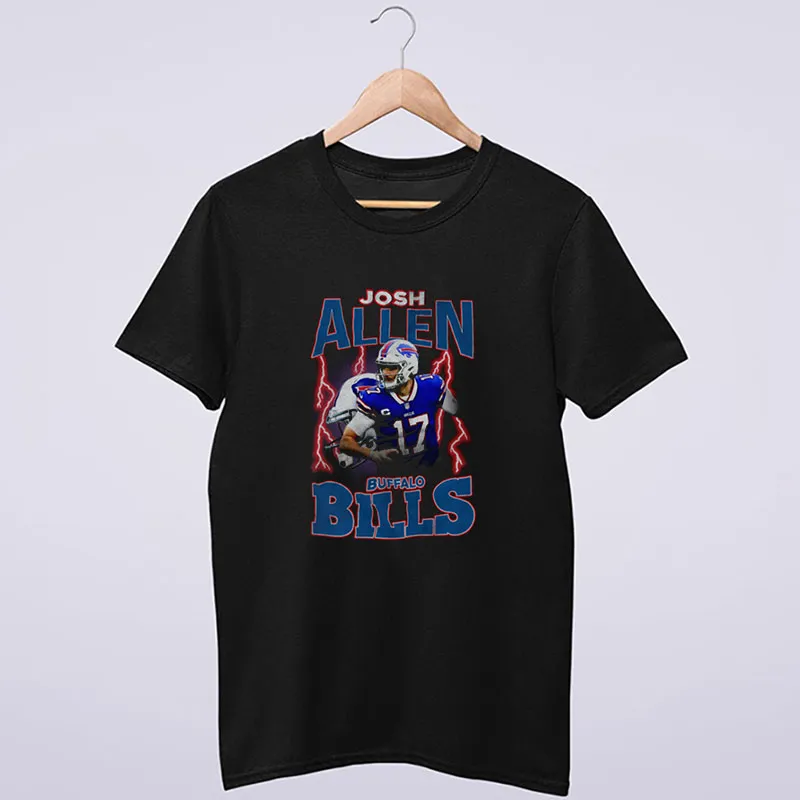 Black T Shirt Retro Vintage Buffalo Football Josh Allen Hoodie